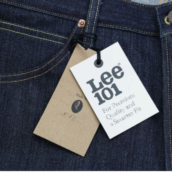 Lee 101Z W30 L34 Men's Jeans 13 3/4oz Japanese Selvedge Made in Italy Sanforized - Picture 3 of 16